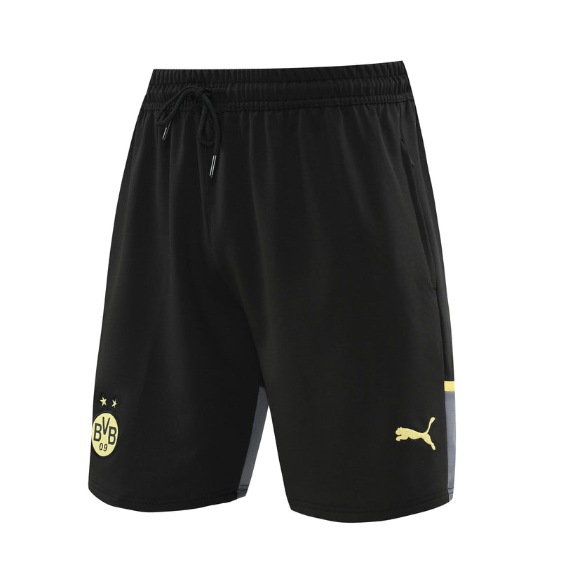 Kit Camisa e Short Borussia Dortmund Preto - Puma 24/25