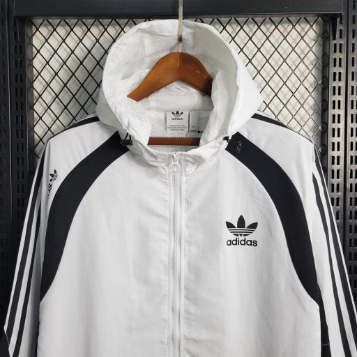 Corta Vento Adidas Masculina - Branca e Preta