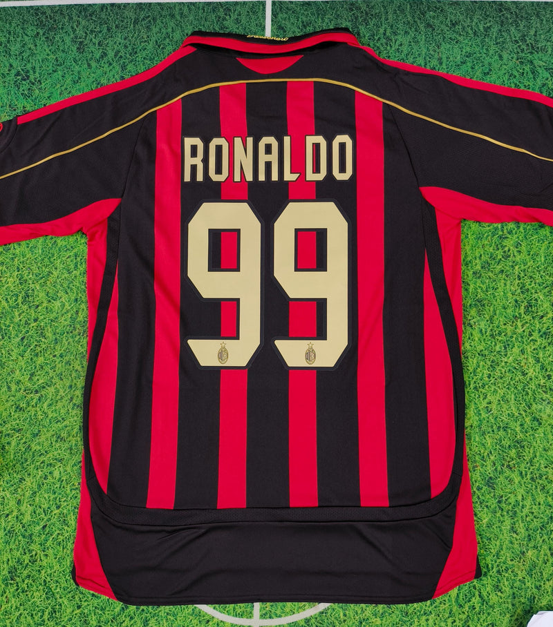 Camisa Milan Retrô 2006/2007 Vermelha e Preta - Adidas