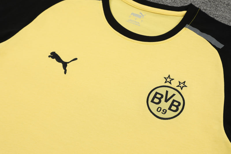 Kit Camisa e Short Borussia Dortmund Amarelo - Puma 24/25