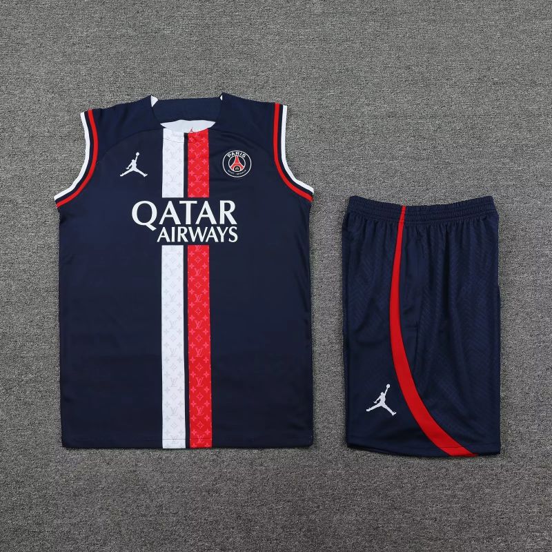 Kit Camisa Regata e Short PSG Azul 23/24