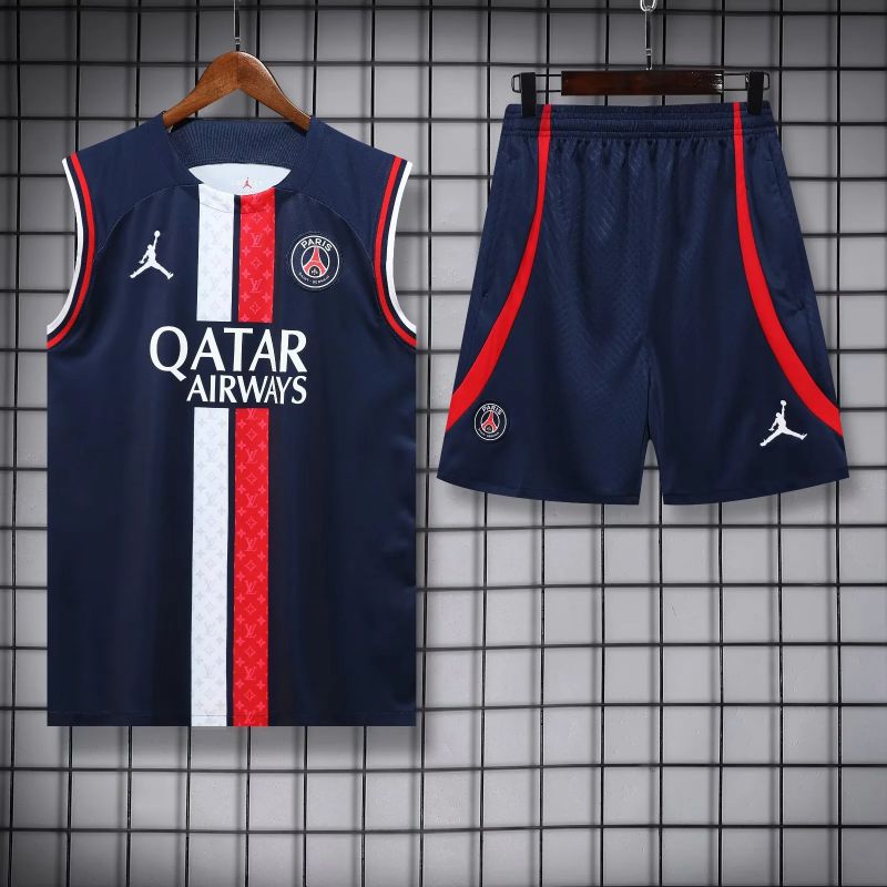 Kit Camisa Regata e Short PSG Azul 23/24