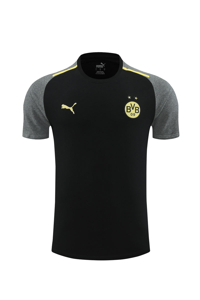 Kit Camisa e Short Borussia Dortmund Preto - Puma 24/25