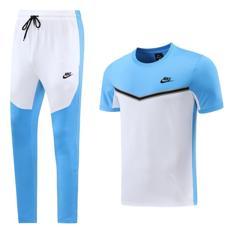 Kit Camisa e Calça Nike Cinza Azul e Branco