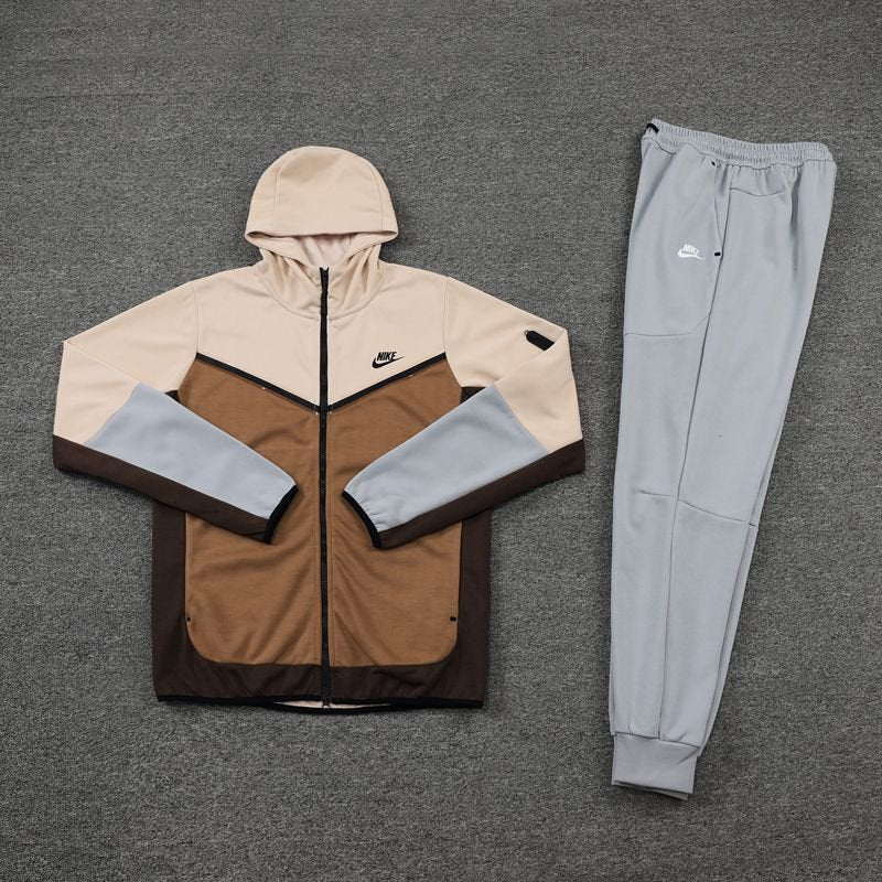 Conjunto Nike Tech Fleece Bege x Cinza