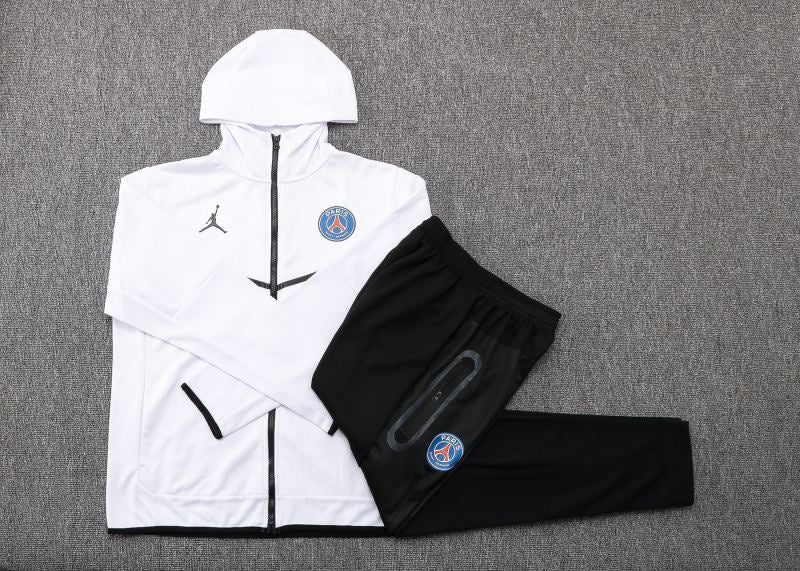 Conjunto PSG Tech Fleece Branco x Preto