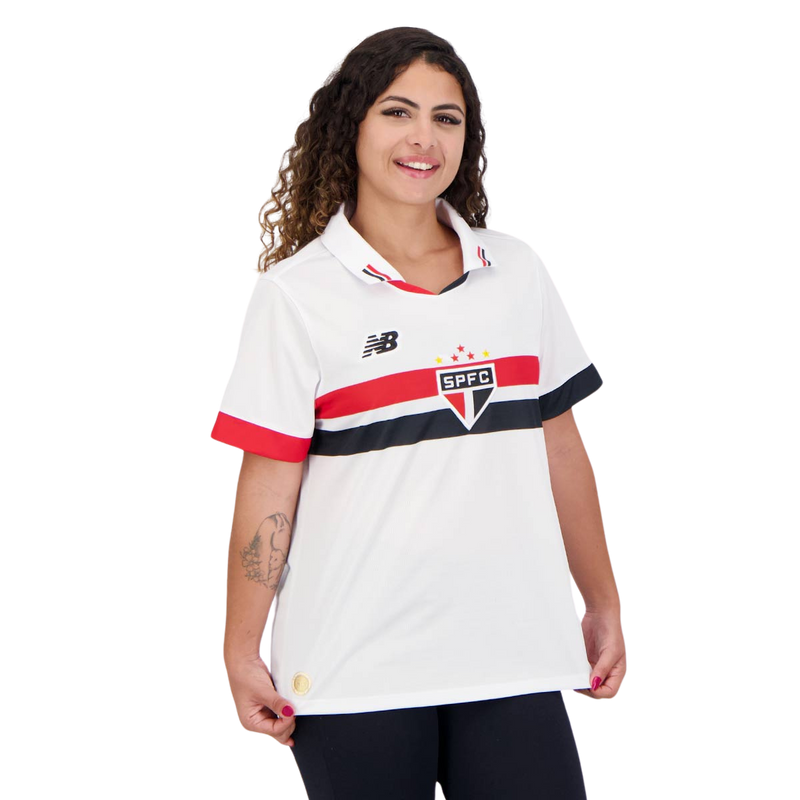 Camisa Feminina São Paulo I 24/25 - Branca