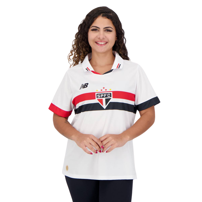 Camisa Feminina São Paulo I 24/25 - Branca