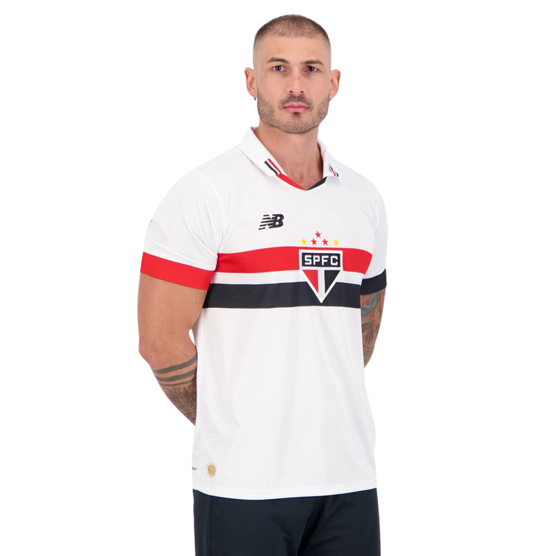 Camisa São Paulo I 24/25 Torcedor New Balance Masculina - Branca