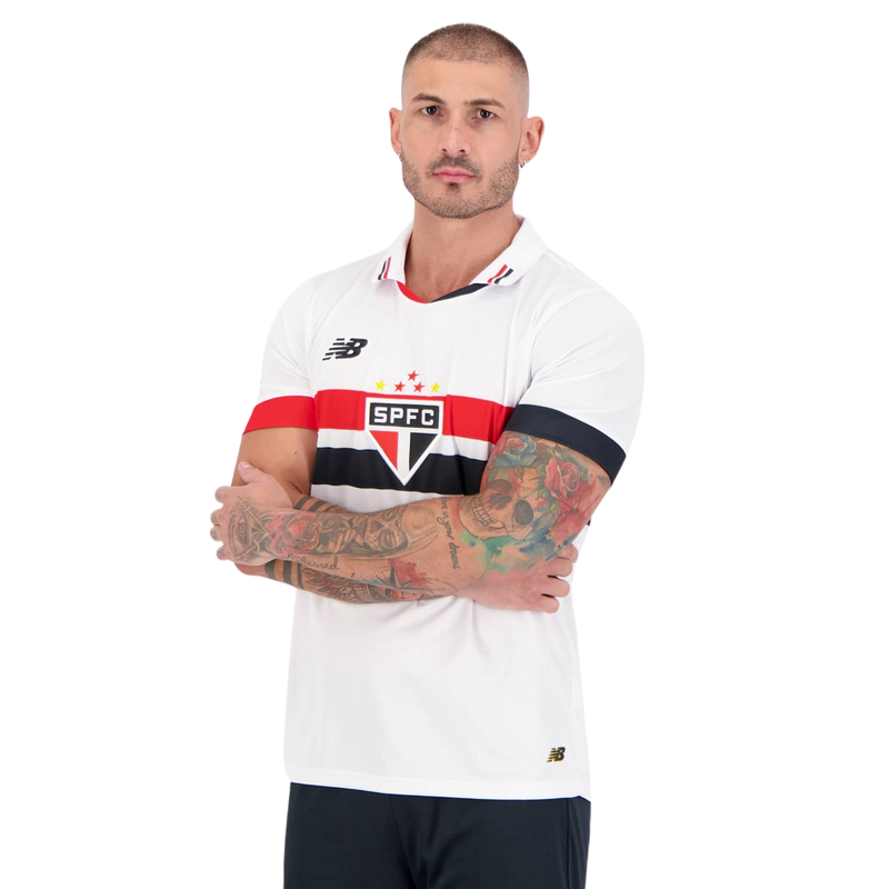 Camisa São Paulo I 24/25 Torcedor New Balance Masculina - Branca