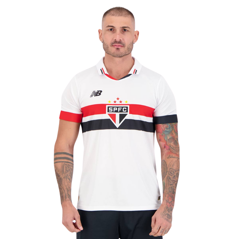 Camisa São Paulo I 24/25 Torcedor New Balance Masculina - Branca