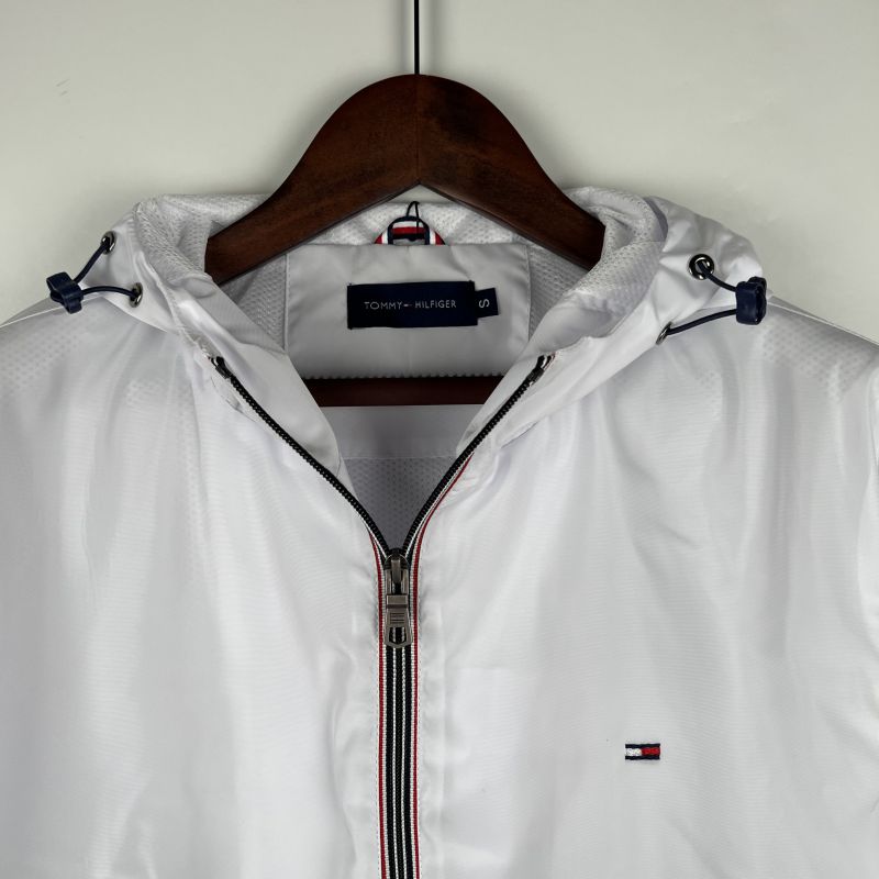 Corta Vento Tommy Hilfiger Branco e Preto