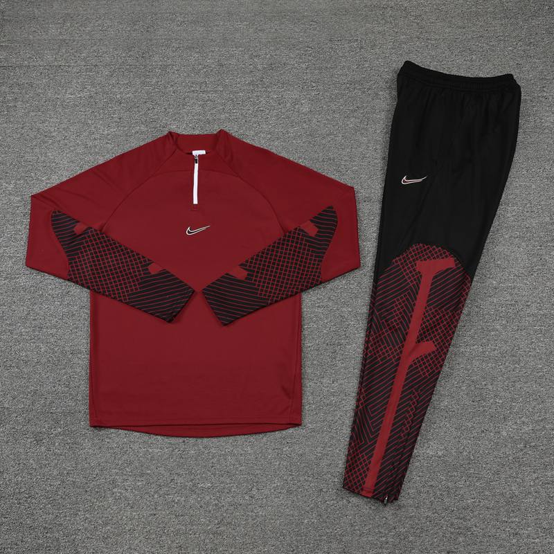 Conjunto Treino Nike Preto e Vinho Dri Fit