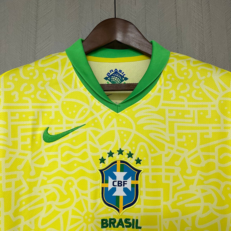 Camisa Brasil Home 24/25 s/n° Torcedor Nike Masculino - Amarela