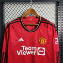 Camisa Manga Longa Vermelha Home Manchester United - 23/24 - Lagrife Sport