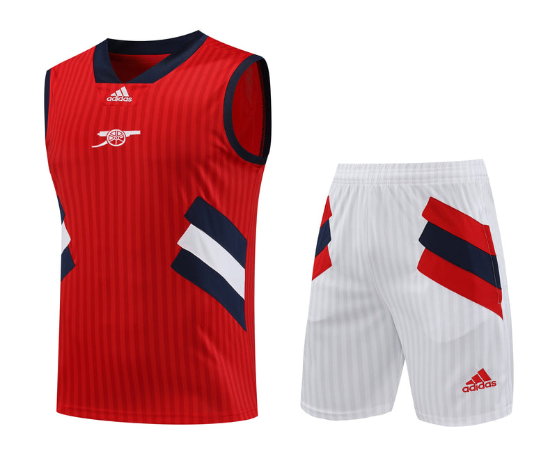 Kit de Treino Regata Arsenal 23/24 - Vermelho e Branco