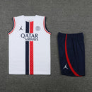 Kit Camisa Regata e Short PSG Branca e Azul 23/24 - Lagrife Sport