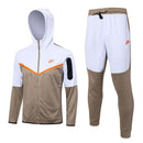 Conjunto Nike Tech Fleece Branco e Marrom - Lagrife Sport