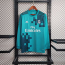 Camisa Manga Longa Azul Retro Real Madrid 17/18 - Lagrife Sport