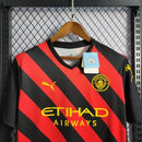 Camisa Preto e Vermelho Manchester City Away 22/23 - Lagrife Sport