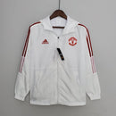 Corta Vento Manchester United Branco e Vermelho - Lagrife Sport