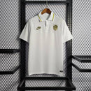 Camisa Polo Brasil Branca e Dourada Gold - Lagrife Sport