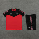 Kit Camisa e Short Nike Repeat Preto e Vermelho - Lagrife Sport