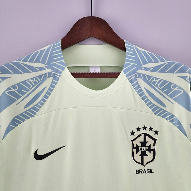 Camisa Pré-Jogo Seleção Brasil 2022 Nike - Verde Claro