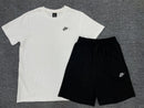 Kit Camisa e Short Nike Fleece Branco e Preto - Lagrife Sport