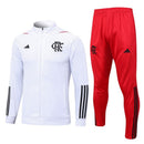 Conjunto Branco Flamengo Pré Jogo 23/24 – Ziper Total - Lagrife Sport