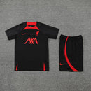 Camisa e Short Liverpool Preto e Vermelho 22/23 - Lagrife Sport