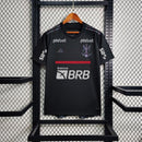 Camisa Preta Refletiva Flamengo 23/24 - Faixa Vermelha e Patrocinios - Lagrife Sport