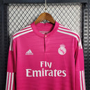 Camisa Manga Longa Rosa Retro Real Madrid 13/14 - Lagrife Sport