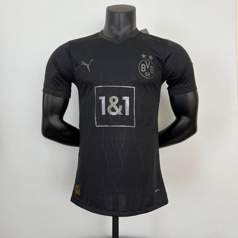 Camisa Borussia Dortmund Edição Carvão 2023 Puma - Preto - Masculino Jogador