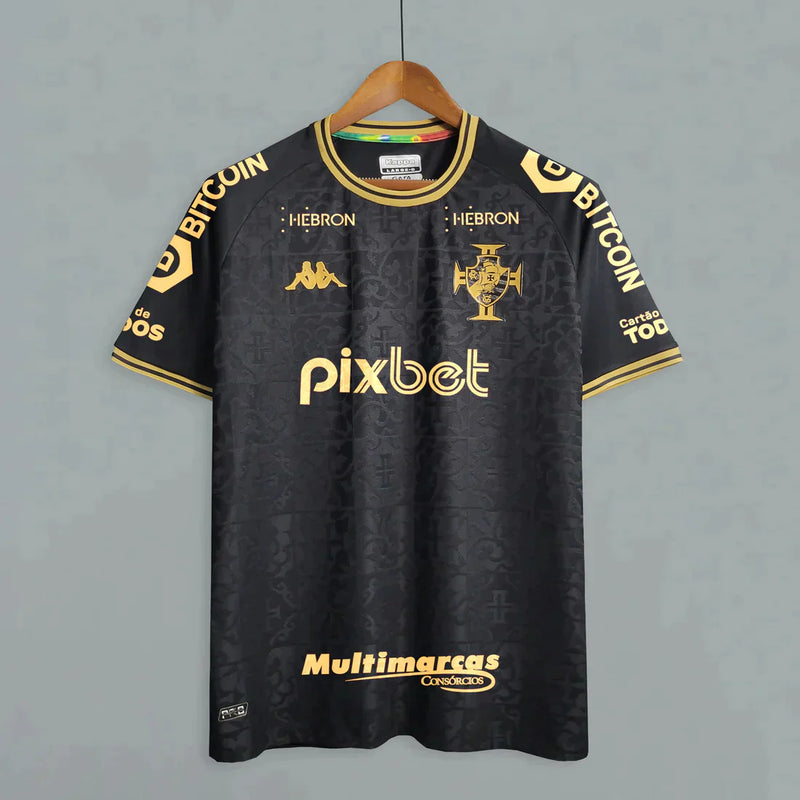 Camisa Vasco III [Com Patrocínio] 22/23 Kappa - Preto