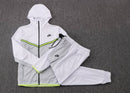 Conjunto Tech Fleece Branco e Verde - Lagrife Sport