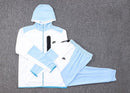 Conjunto Nike Tech Fleece Inside Branco e Azul - Lagrife Sport