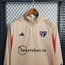 Jaqueta Pré Jogo São Paulo Bege - Lagrife Sport
