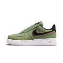 TÊNIS NIKE AIR FORCE 1 DOUBLE SWOOSH OLIVE GOLD BLACK - Lagrife Sport