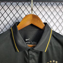 Camisa Polo Brasil Preta e Dourada Gold - Lagrife Sport