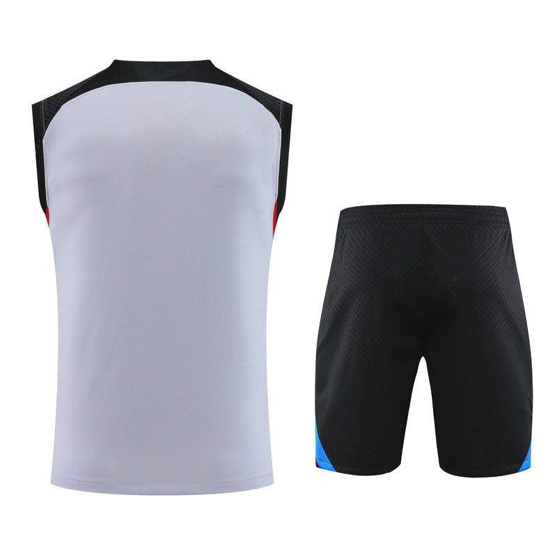 Kit de Treino Regata Barcelona 23/24 - Cinza e Preto