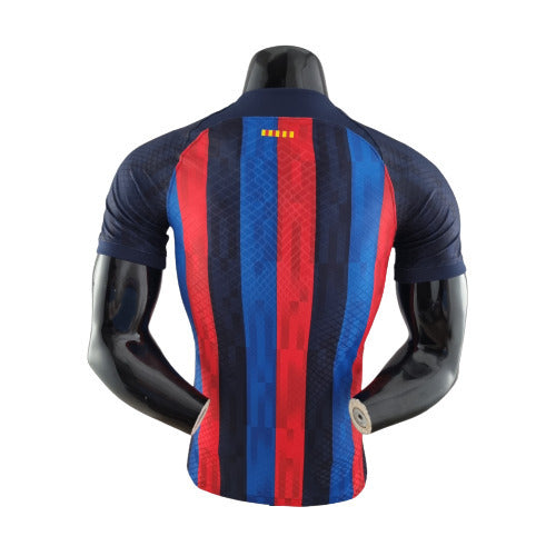 Camisa Barcelona I 22/23 Azul e Vermelha - Nike - Masculino Jogador