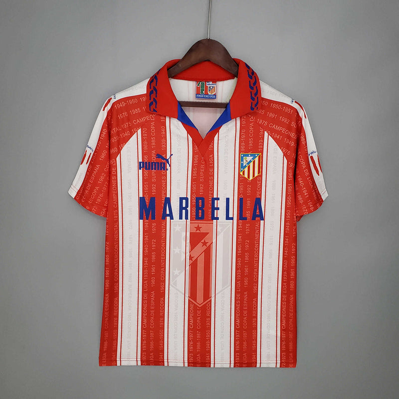 Camisa Atlético de Madrid Retrô 1995/1996 Branca e Vermelha - Puma