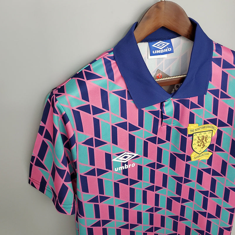 Camisa Escócia Retrô 1988/1989 Rosa - Umbro