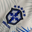 Camisa Feminina Brasil Branca Folhas - Lagrife Sport