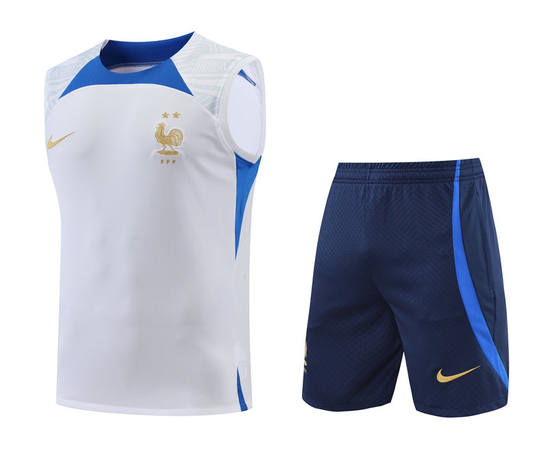 Kit de Treino Regata França 23/24 - Branco e Azul