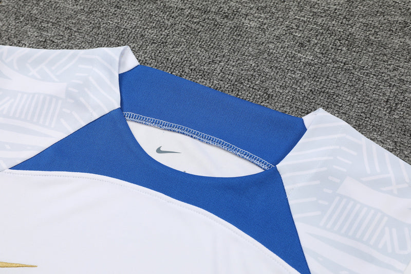 Kit de Treino Regata França 23/24 - Branco e Azul