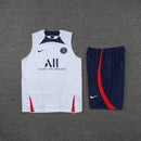 Kit Camisa Regata e Short PSG Branca e Azul 22/23 - Lagrife Sport