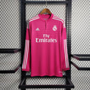 Camisa Manga Longa Rosa Retro Real Madrid 13/14 - Lagrife Sport