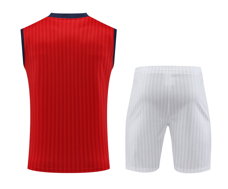 Kit de Treino Regata Arsenal 23/24 - Vermelho e Branco